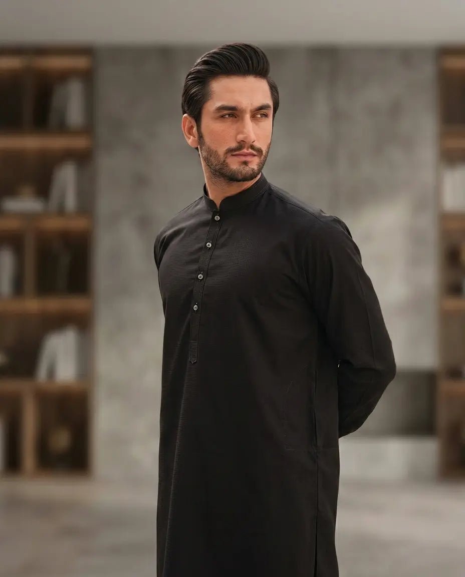 GLORIOUS COTTON - SILVER FINISH - BLACK - Noreen Textile