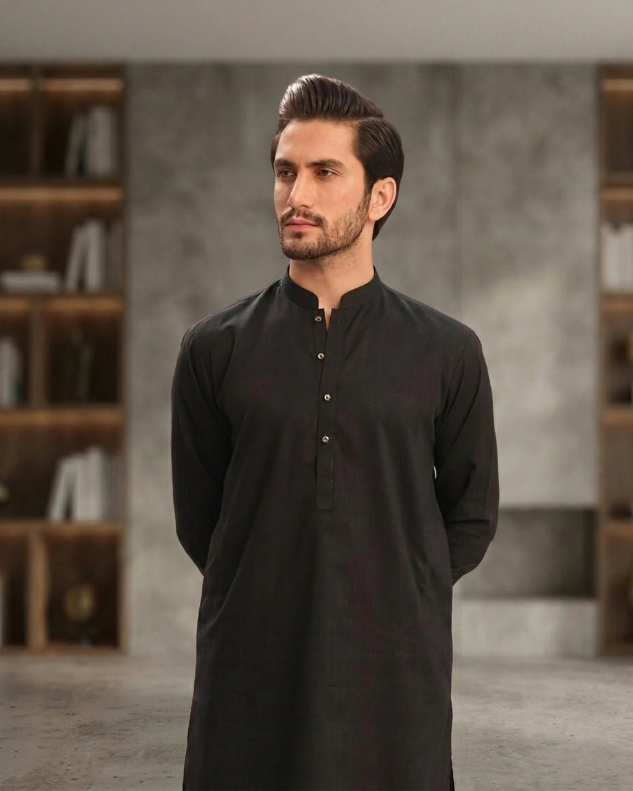 GLORIOUS COTTON - SILVER FINISH - BLACK - Noreen Textile
