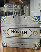 Noreen Textile branded carry bag with rope handles